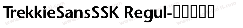 TrekkieSansSSK Regul字体转换
